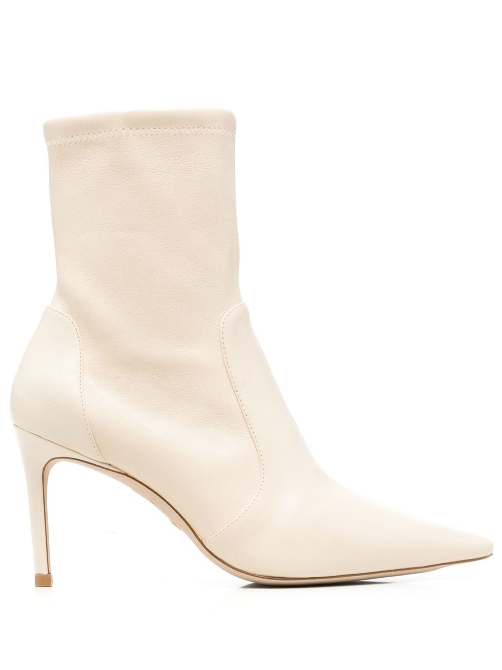Stuart Weitzman Stuart 细高跟皮质短靴 - 中性色