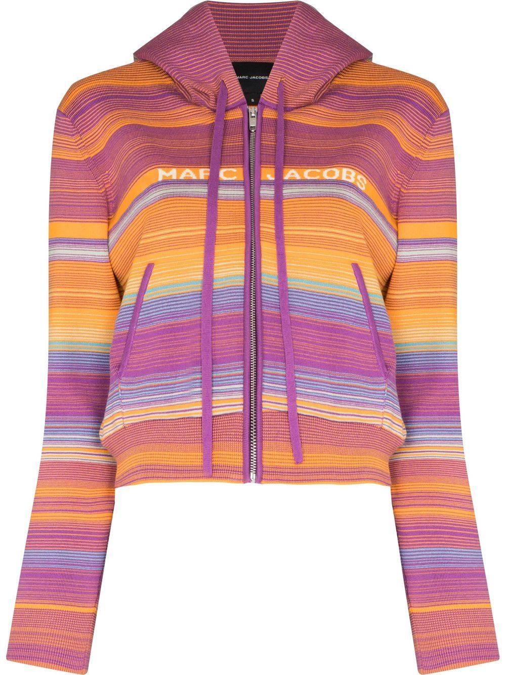 Marc Jacobs The Cropped 拉链连帽衫 - 紫色