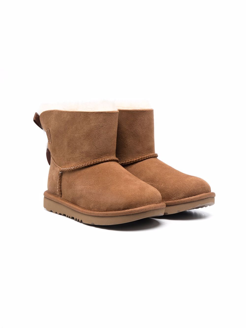 UGG Kids Bailey Bow II 及踝靴 - 褐色