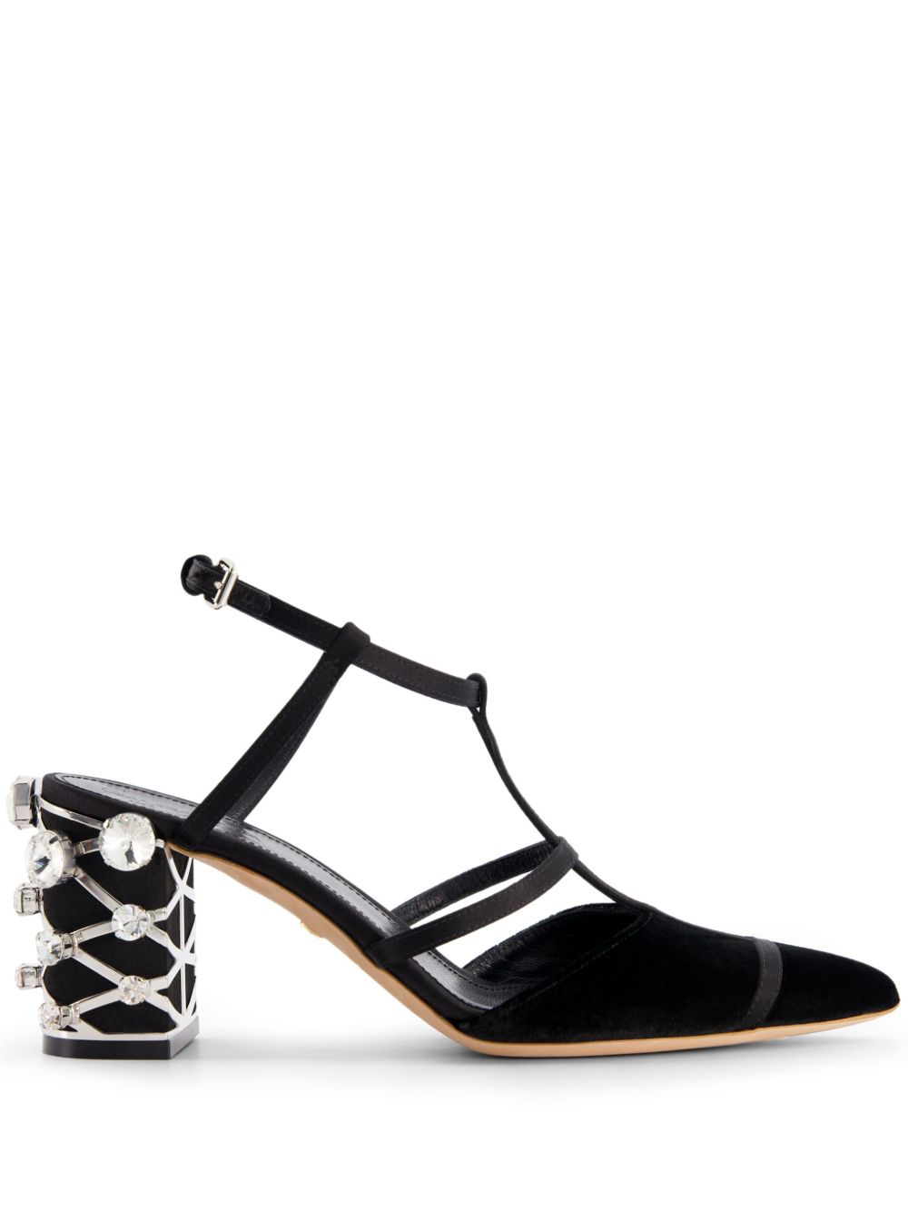 Giambattista Valli 丝绒中跟鞋（7.5厘米） - 黑色