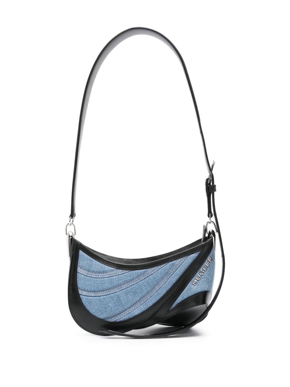 Mugler Spiral Curve 01 单肩包 - 蓝色