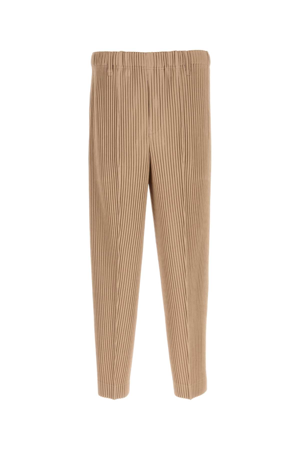 Homme Plissé Issey Miyake 做旧粉聚酯纤维休闲裤