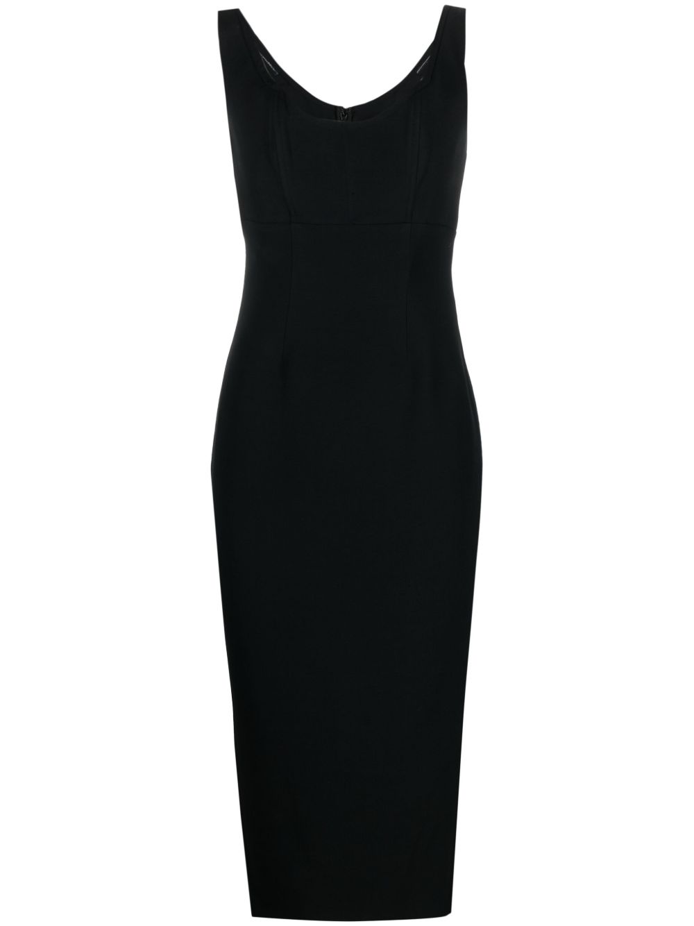 Roland Mouret 无袖中长连衣裙 - 黑色