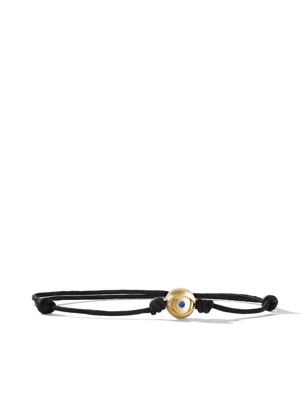David Yurman Evil Eye 18K黄金蓝宝石绳结手链 - 金色