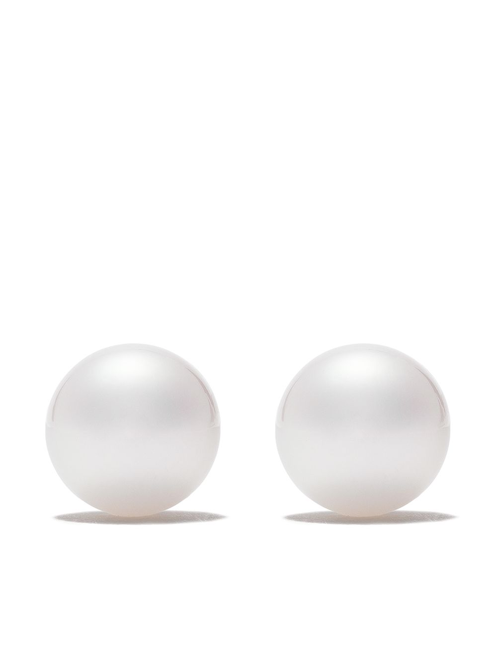 TASAKI 18k白金akoya珍珠镶嵌耳钉 - 白色