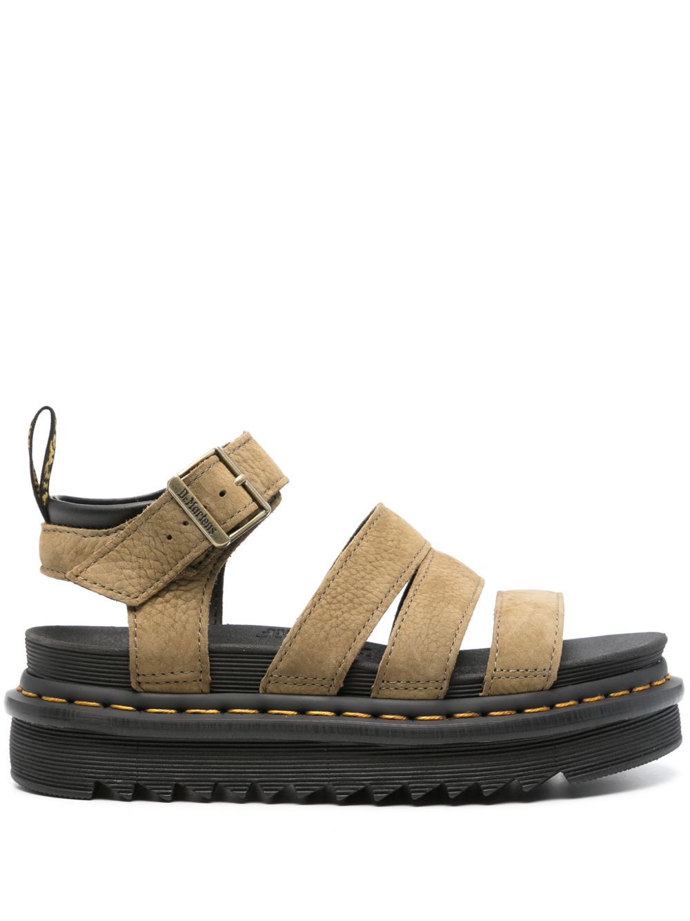 Dr. Martens Blaire 皮质凉鞋 - 绿色