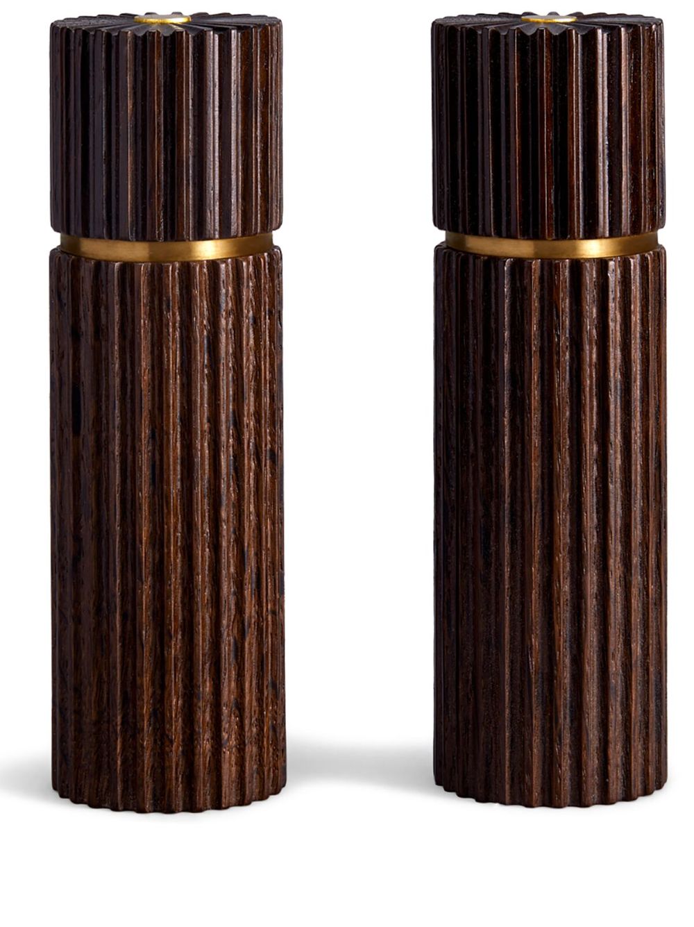 L'Objet Ionic木质盐和胡椒研磨器 - 褐色