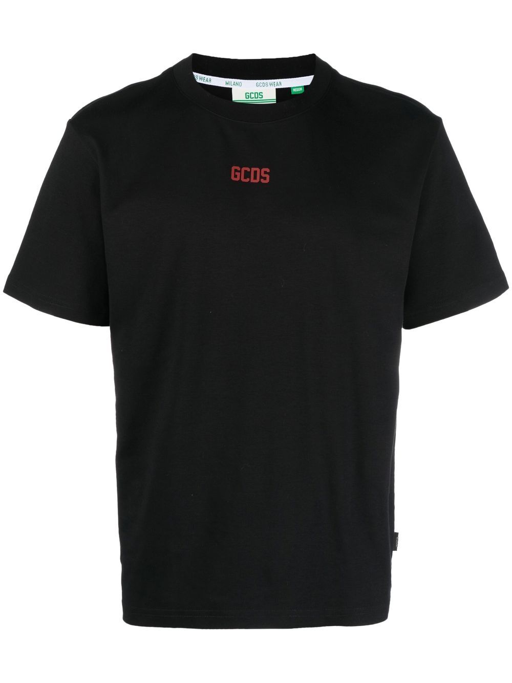 GCDS logo印花圆领T恤 - 黑色