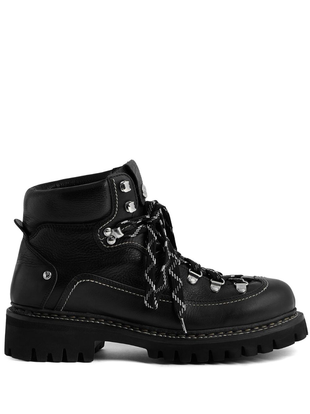 DSQUARED2 皮质登山靴 - 黑色