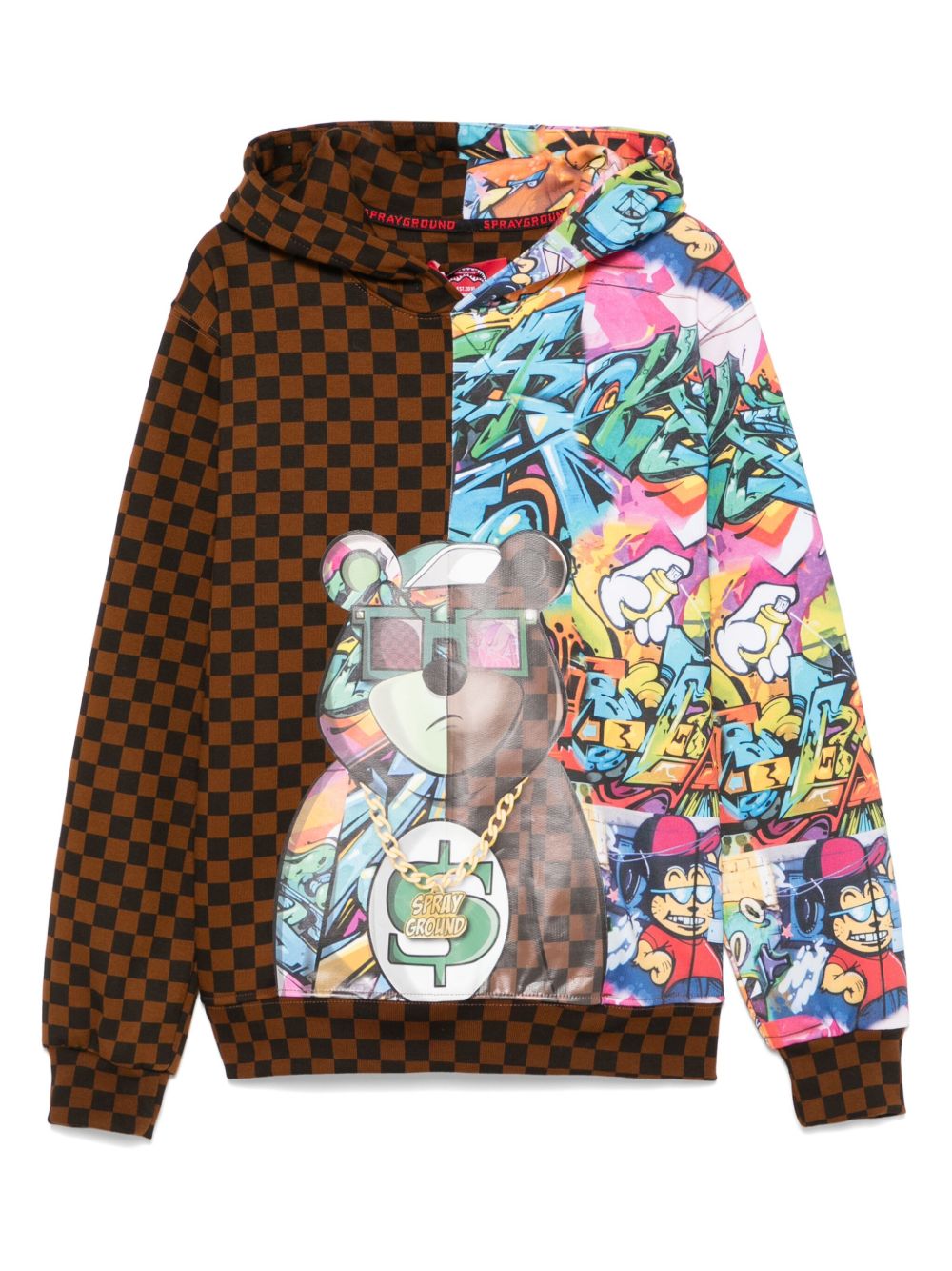 sprayground kid Bear Don't Care Split 连帽衫 - 褐色
