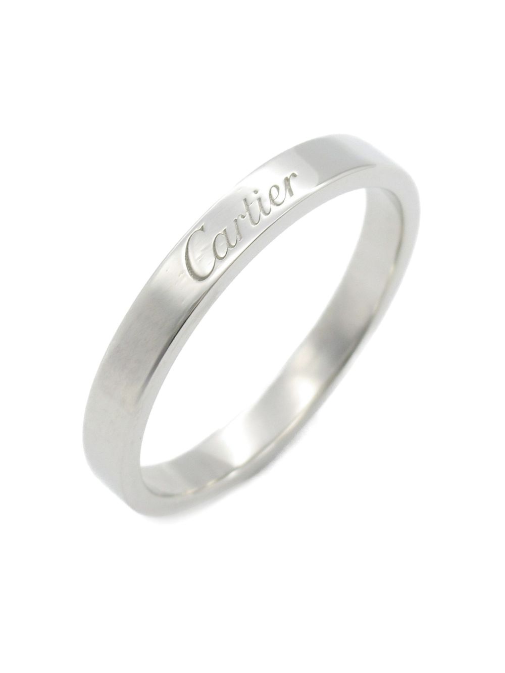 Cartier 铂金 C de Cartier 戒指（2010年代典藏款） - 银色