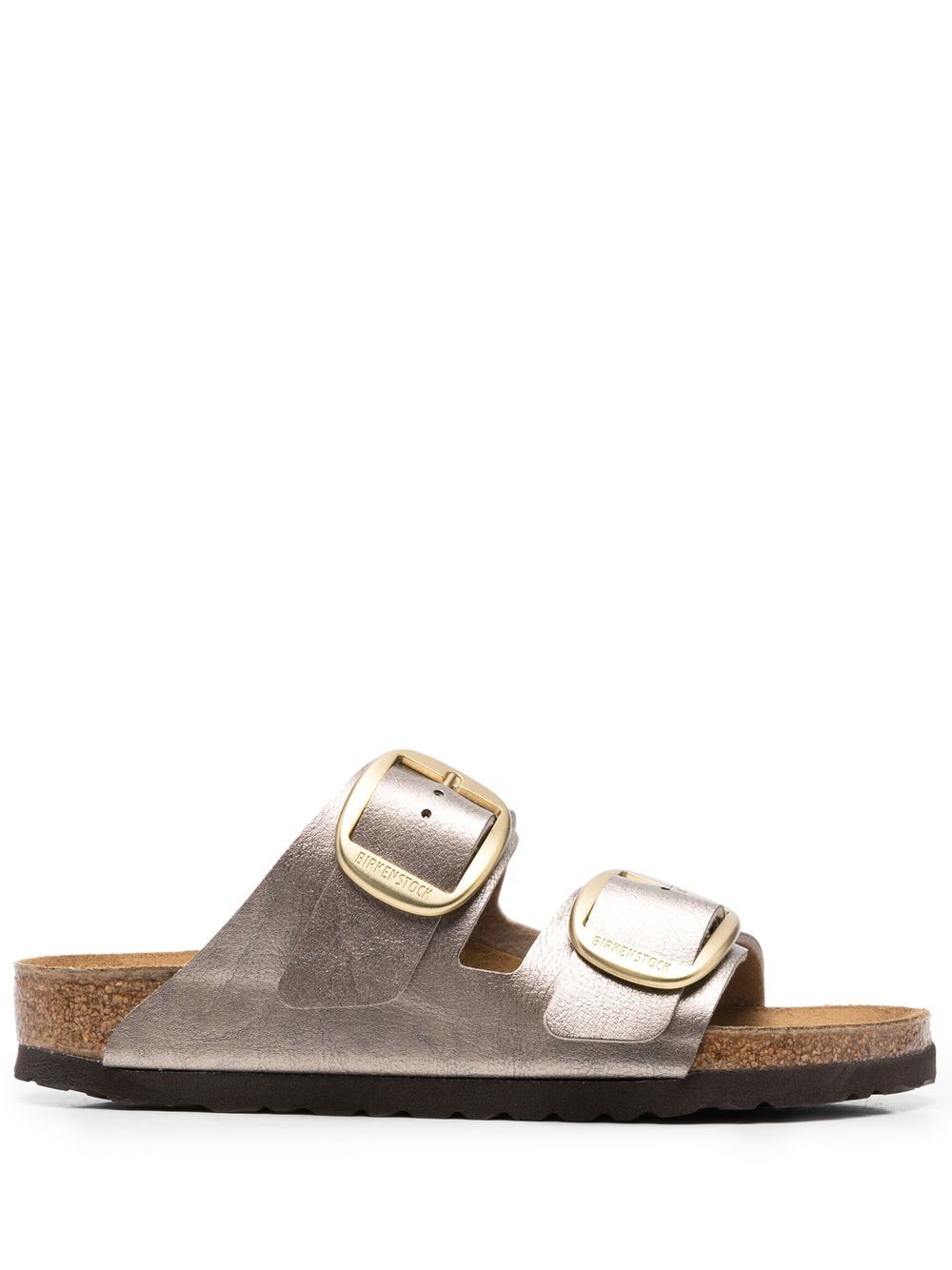 Birkenstock 金属感效果平底凉鞋 - 中性色