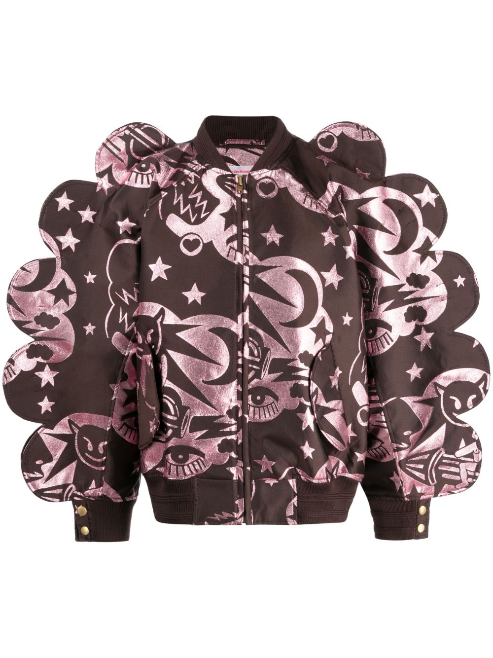 Walter Van Beirendonck Wings 超大款飞行员夹克 - 褐色