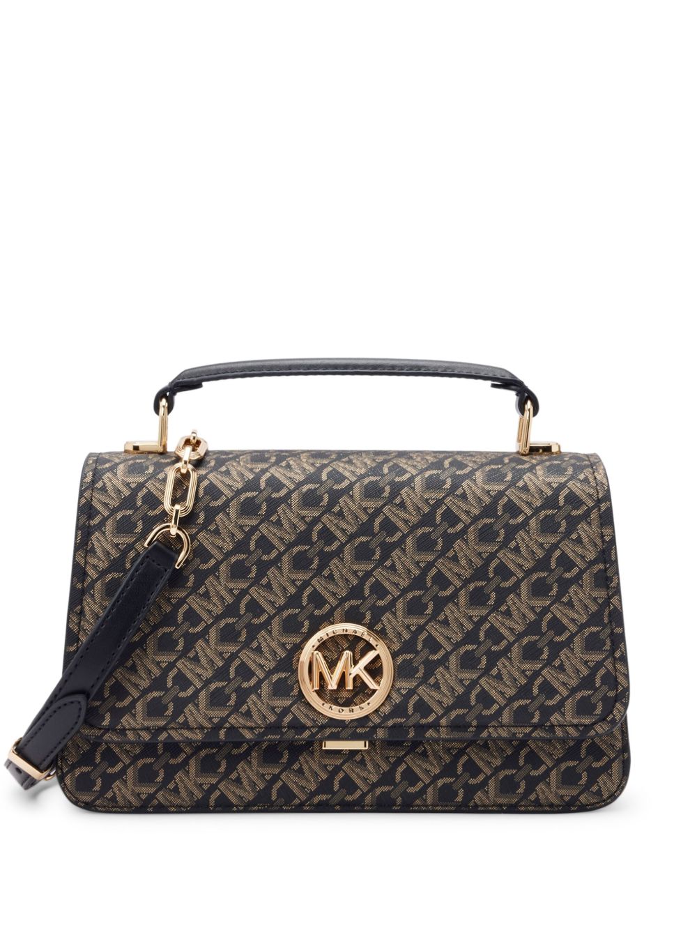 Michael Michael Kors Empire 中号斜挎包 - 黑色