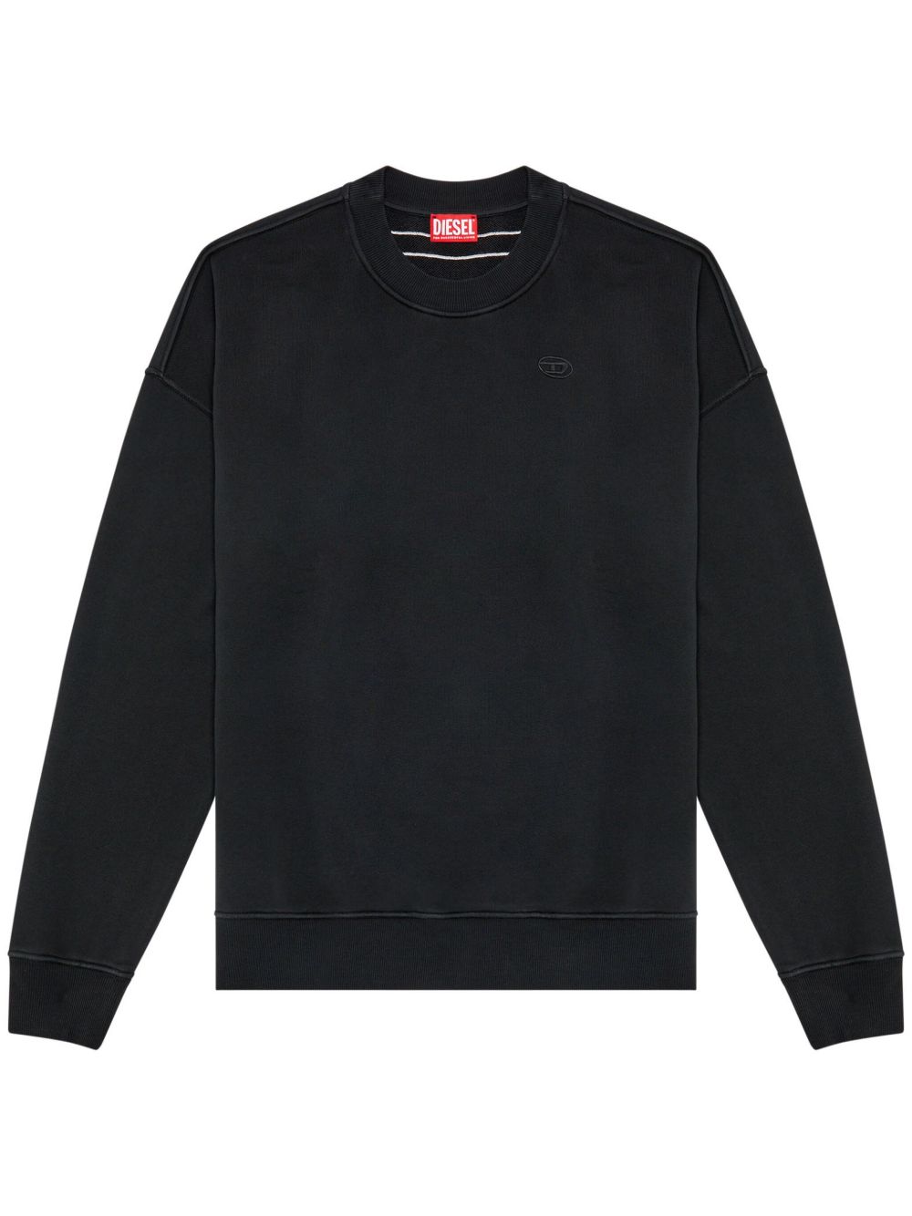 Diesel S-Strapoval logo刺绣卫衣 - 黑色