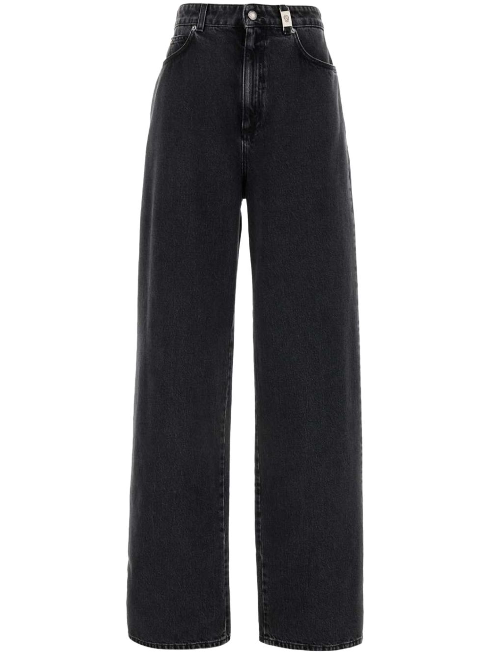 Alexander McQueen 阔腿牛仔裤 - 黑色