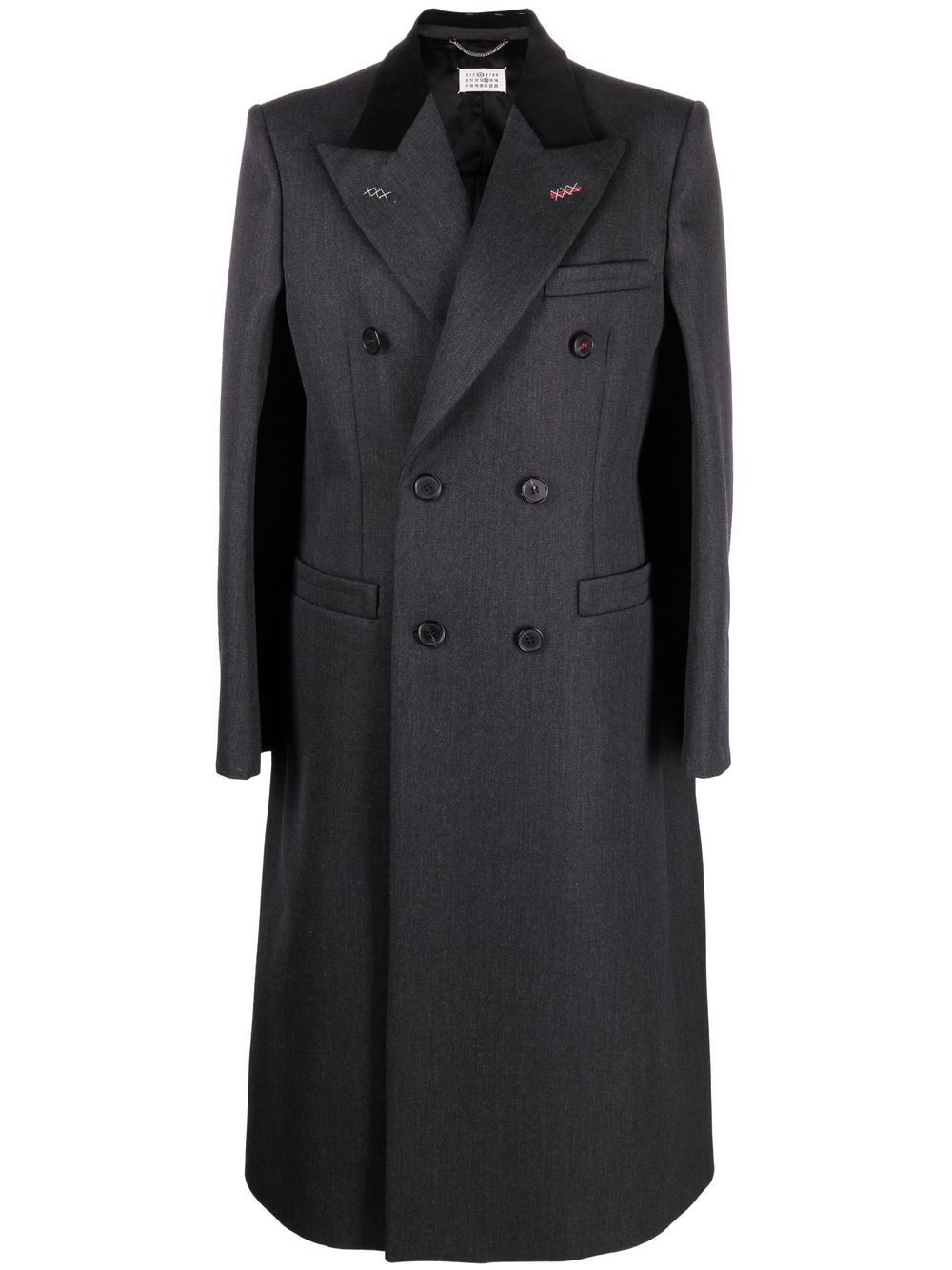 Maison Margiela Cavalry 双排扣羊毛外套 - 灰色