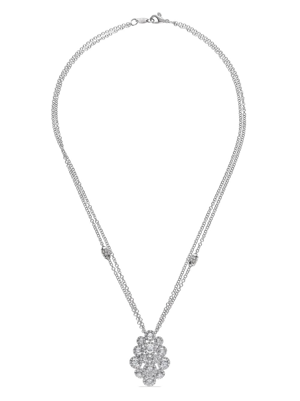 LEO PIZZO Crops 18K白金钻石项链 - 银色