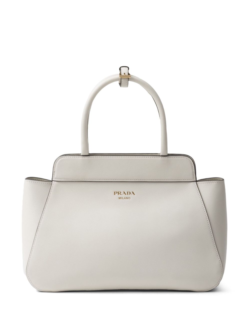 Prada 中号皮质托特包 - 白色