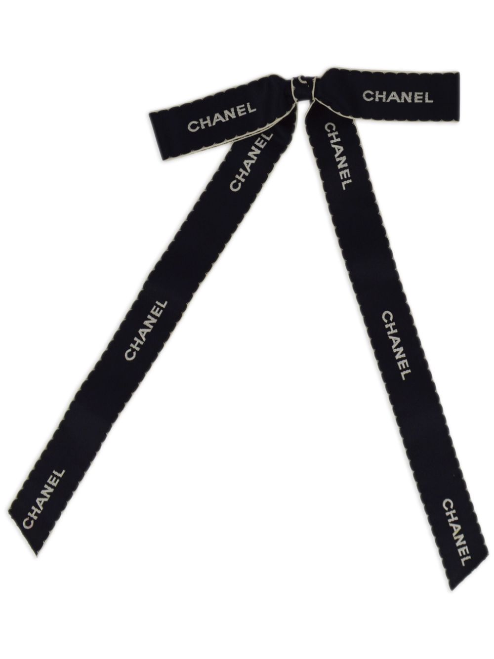 CHANEL Pre-Owned 蝴蝶结胸针（1990-2000年代典藏款） - 黑色