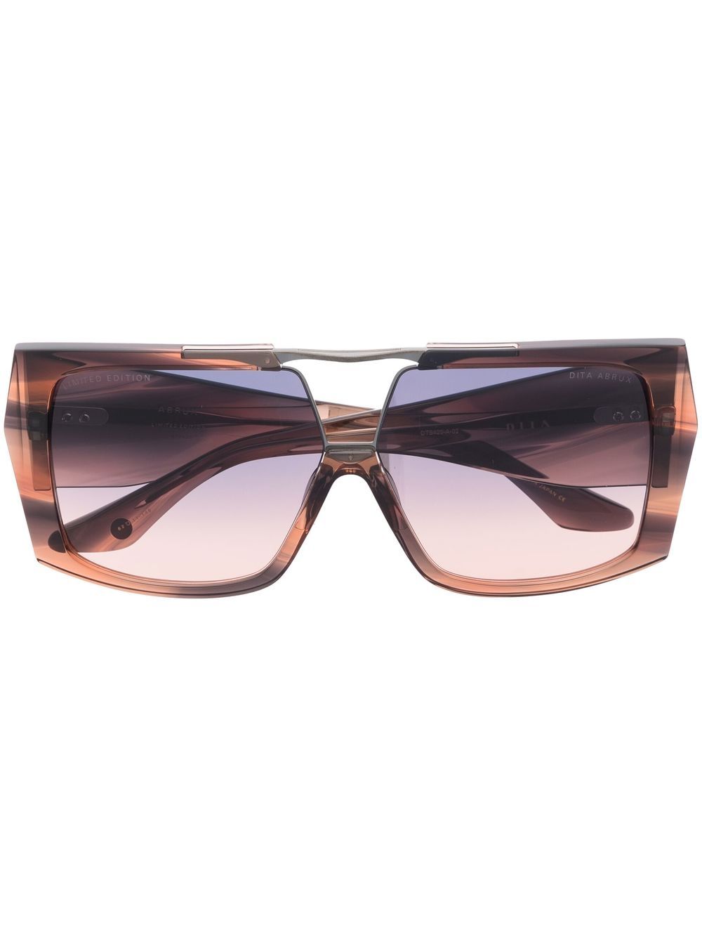 Dita Eyewear Abrux 方框太阳眼镜 - 褐色