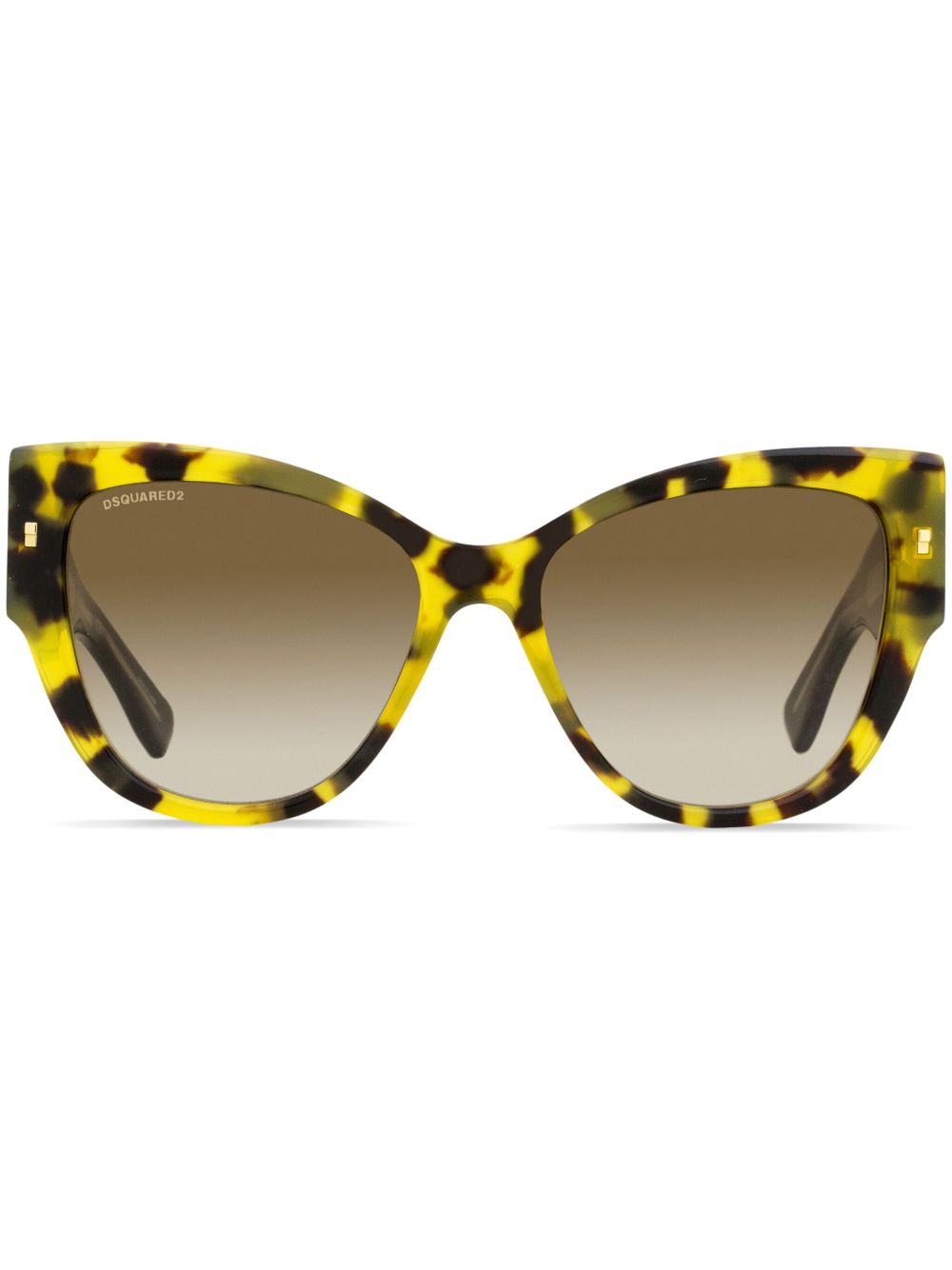 DSQUARED2 EYEWEAR 有色镜片猫眼框太阳眼镜 - 褐色