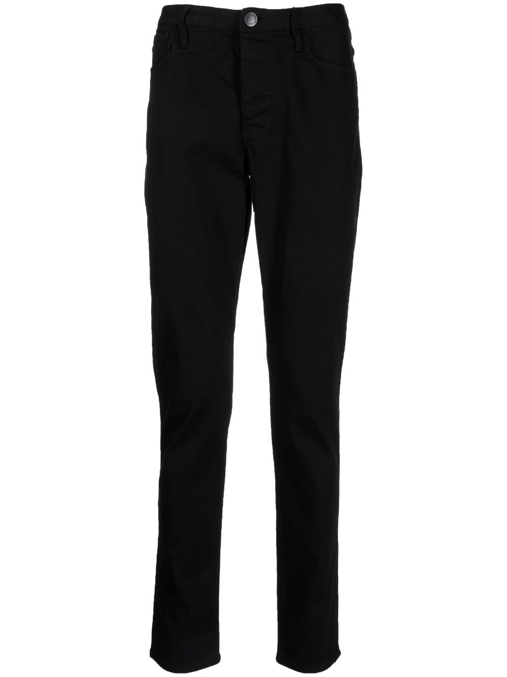 Emporio Armani 修身牛仔裤 - 黑色