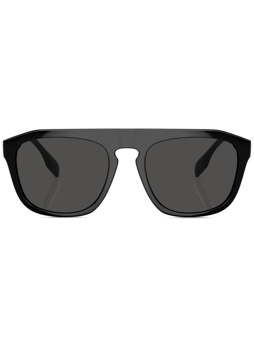 Burberry Eyewear Wren 飞行员镜框太阳眼镜 - 黑色