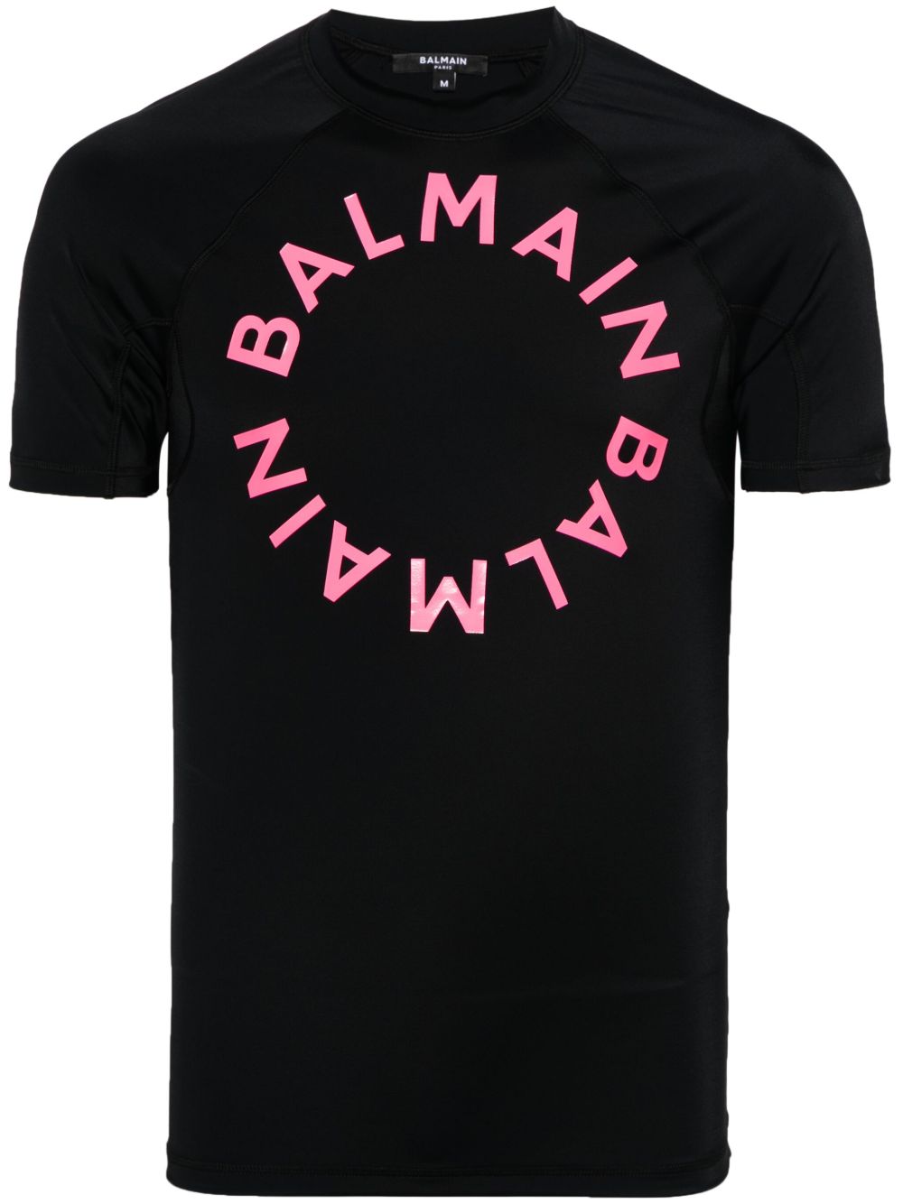 Balmain logo印花T恤 - 黑色