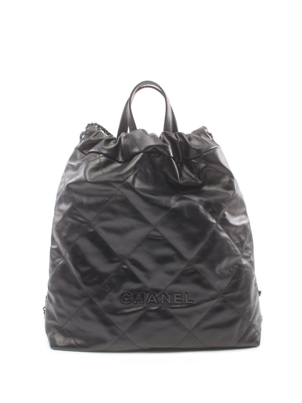 CHANEL Pre-Owned 22 大号双肩包（2021年典藏款） - 黑色