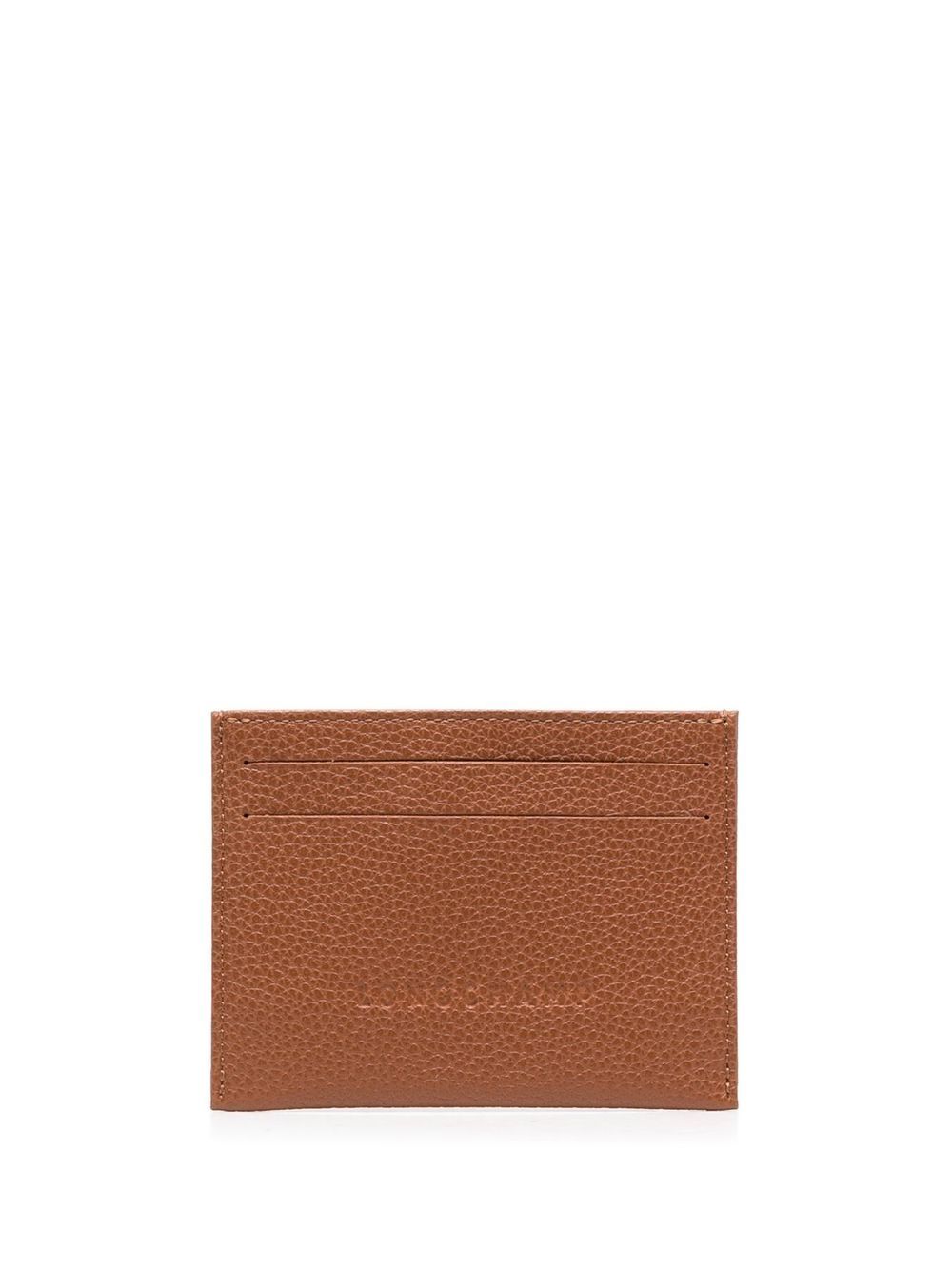 Longchamp Le Foulonné 皮质卡夹 - 褐色