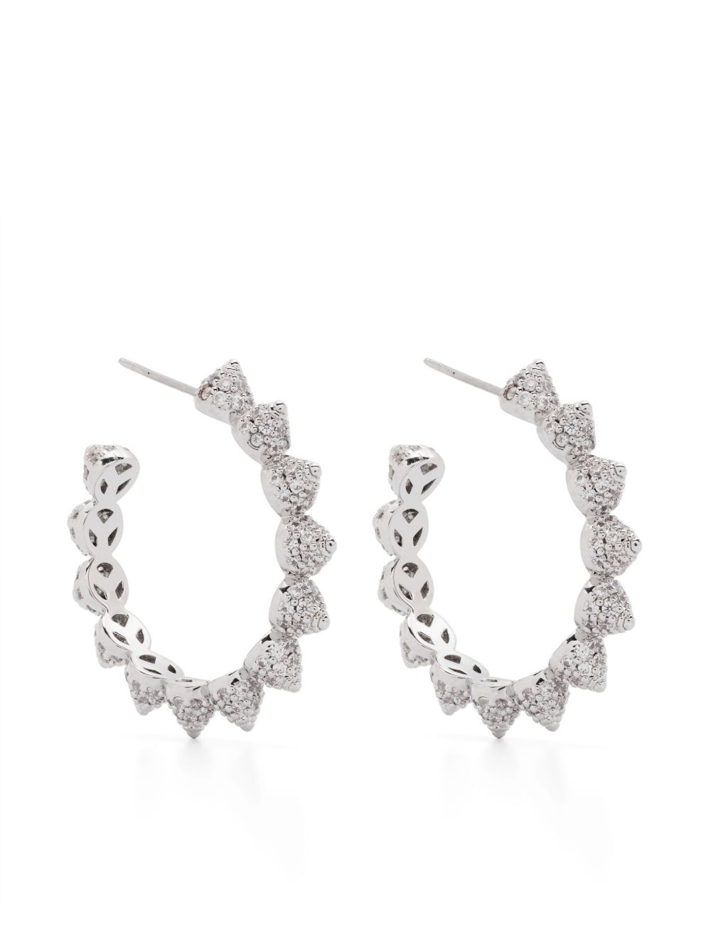 Eddie Borgo Pavé Cone 耳环 - 银色