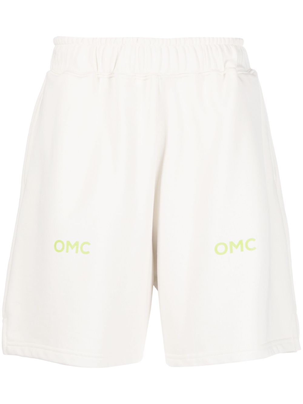 Omc logo印花运动短裤 - 白色