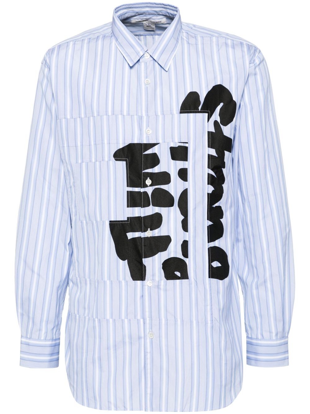 Comme Des Garçons Shirt 条纹衬衫 - 蓝色
