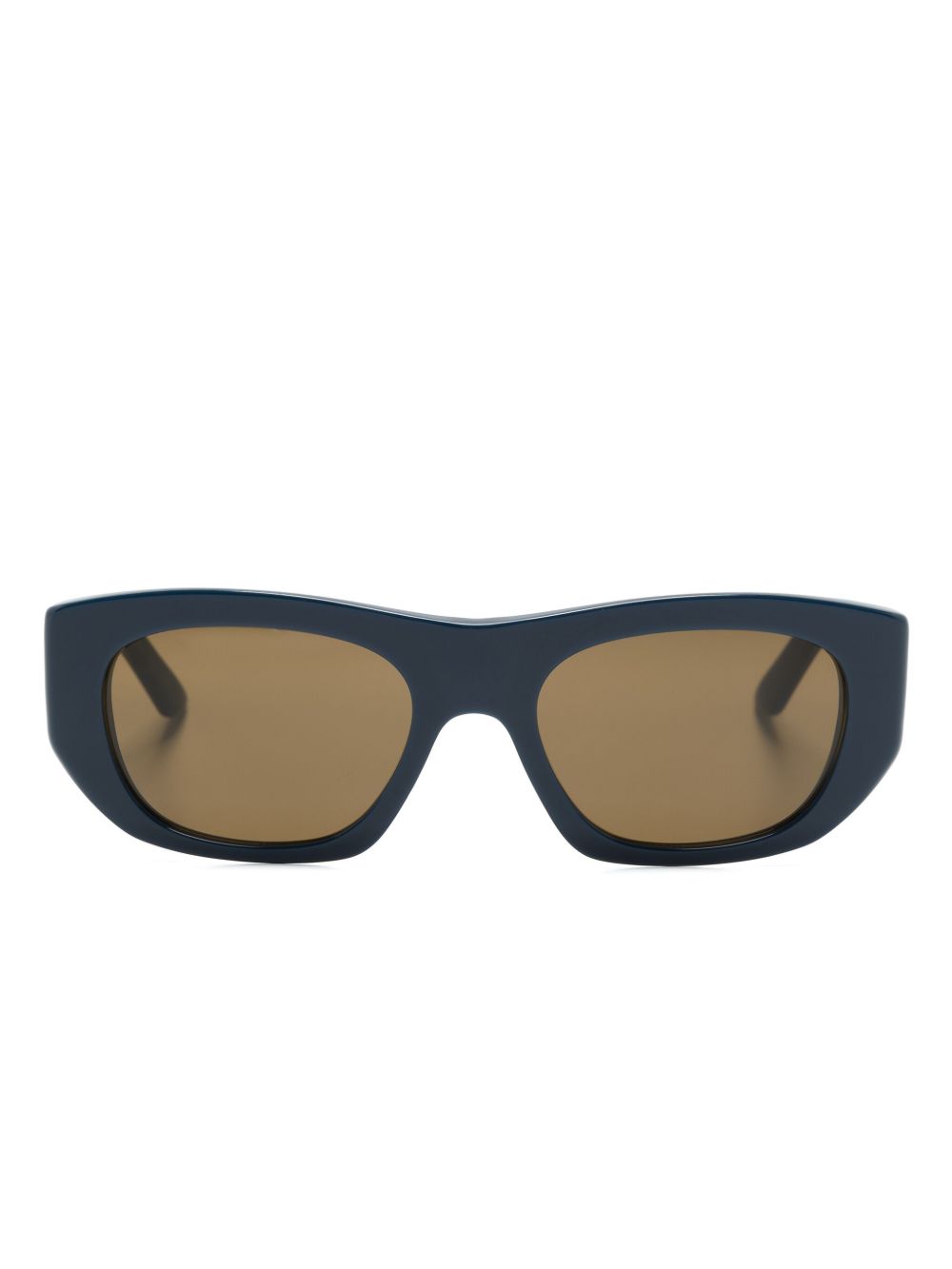 Alexander McQueen Eyewear 几何形镜框太阳眼镜 - 蓝色