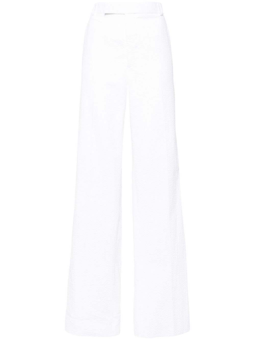 Thom Browne 压褶棉长裤 - 白色