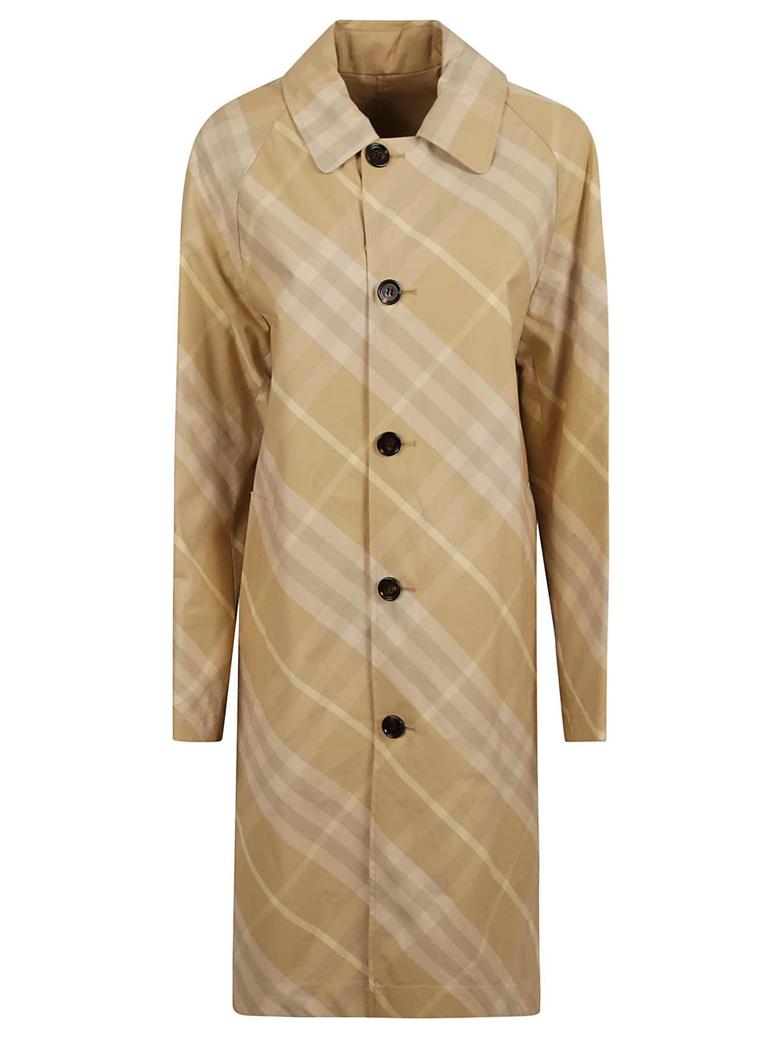 Burberry Check Print Long Coat