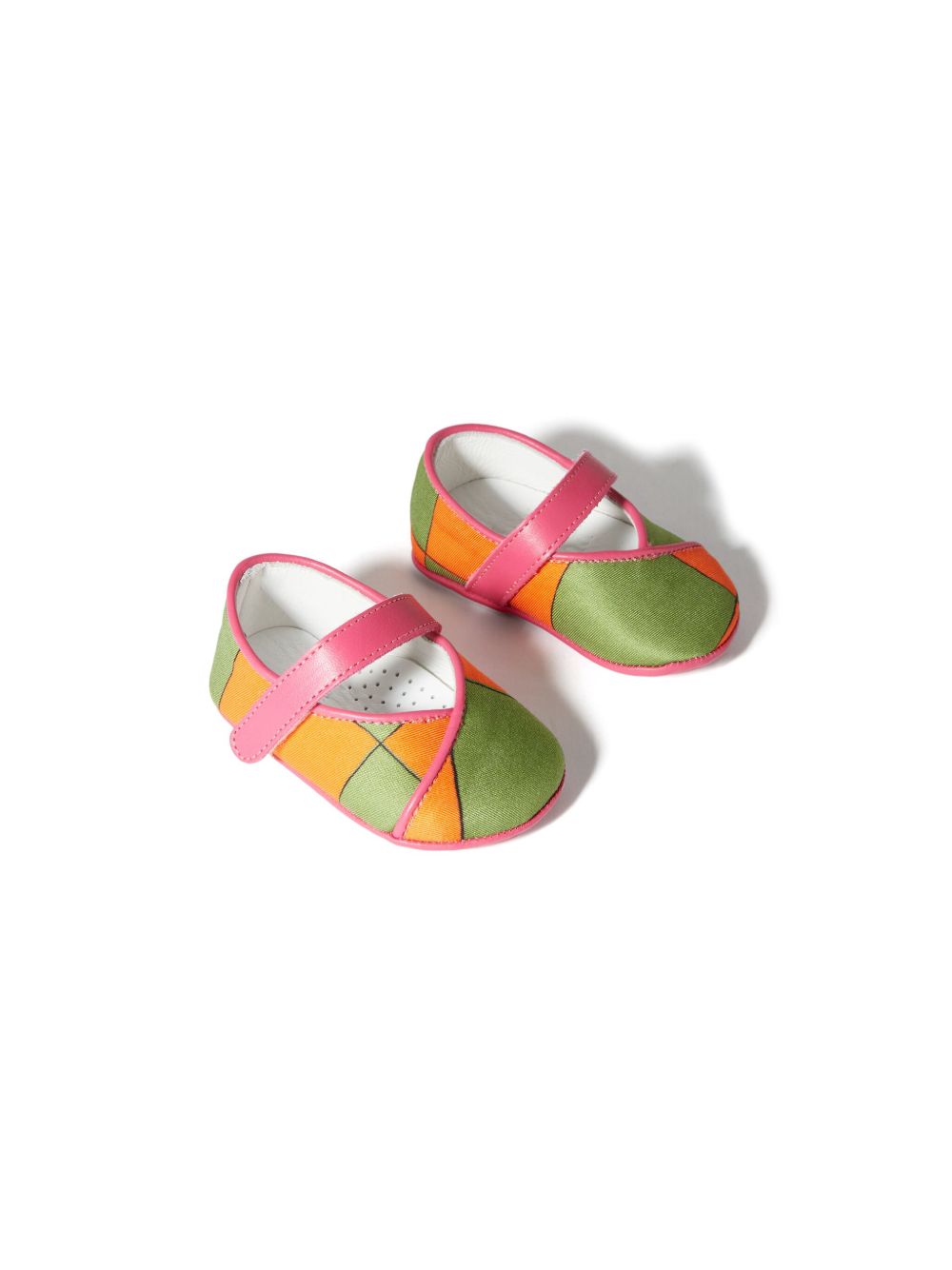 PUCCI Junior Giardino 印花芭蕾平底鞋 - 绿色