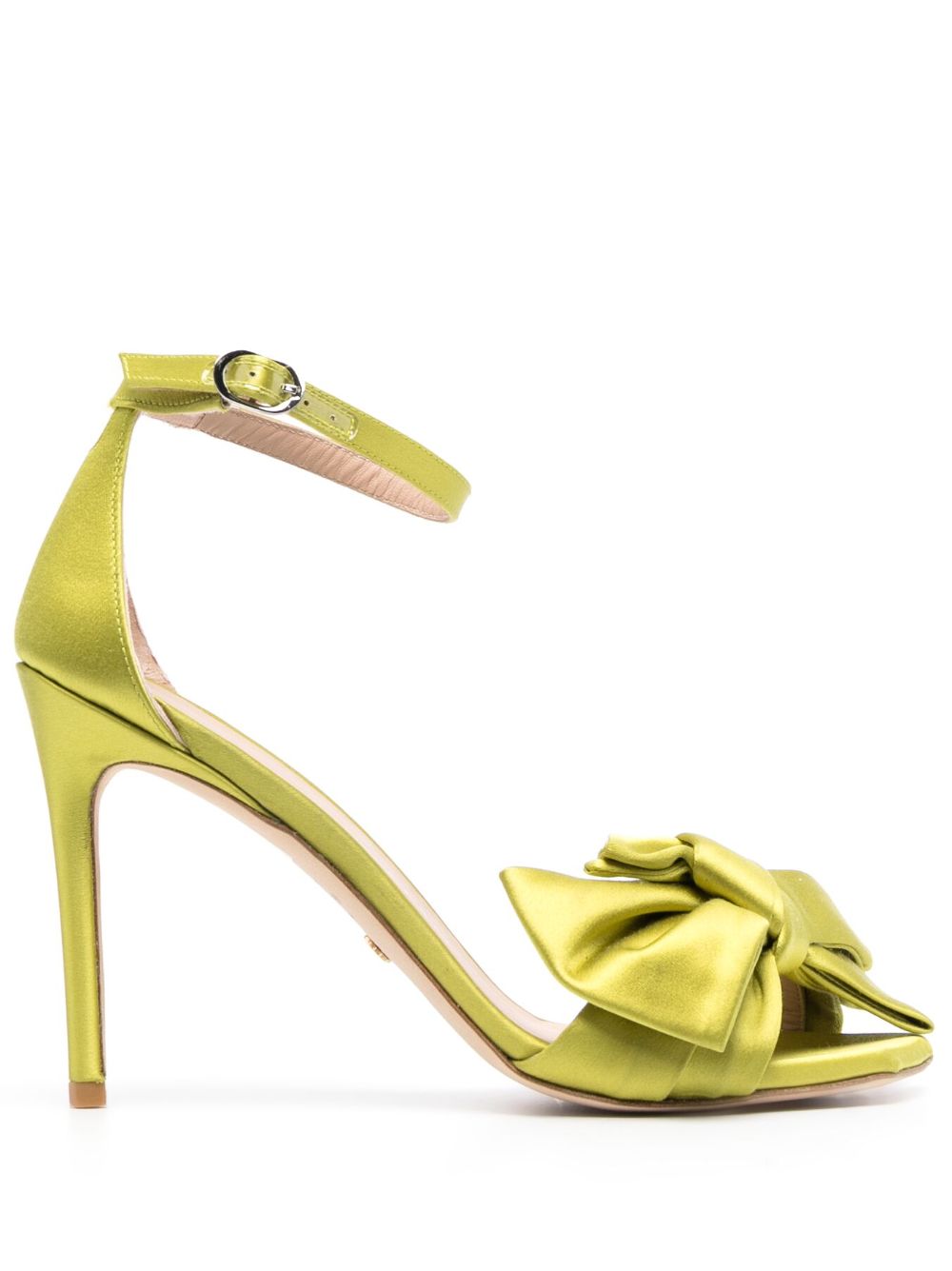 Stuart Weitzman NudistCurve Loveknot 高跟凉鞋 - 绿色