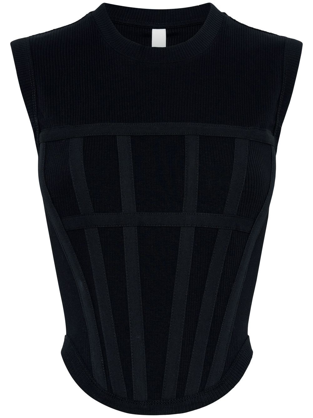 Dion Lee 罗纹紧身胸衣 - 黑色