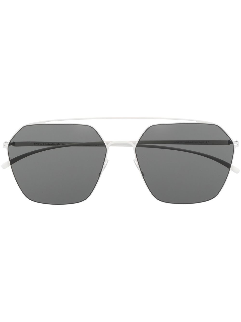 Mykita Tilla 几何框太阳眼镜 - 白色