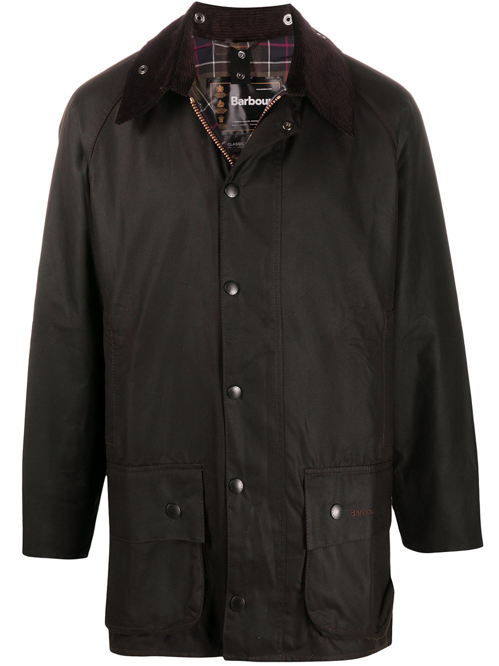 Barbour Beaufort 摁扣大衣 - 绿色