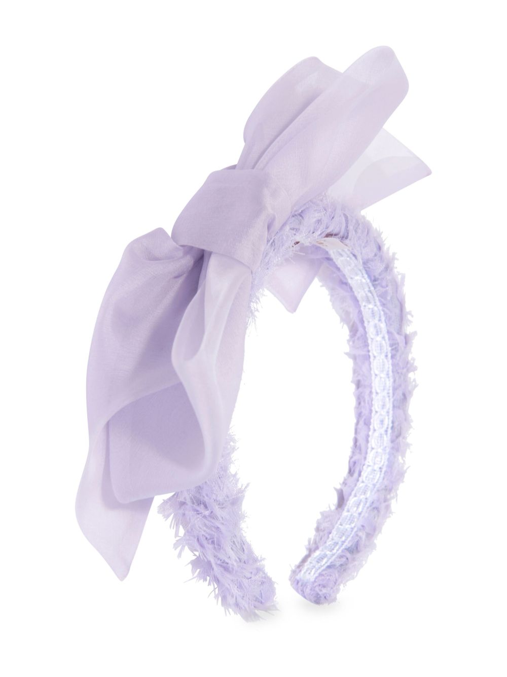 MARCHESA KIDS COUTURE 晶饰蝴蝶结发箍 - 紫色
