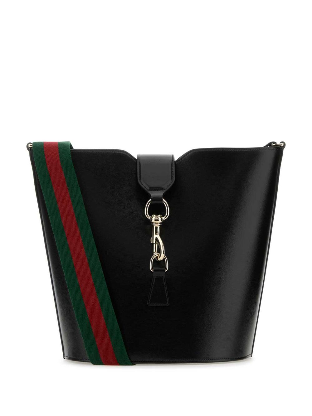 Gucci 皮质小号水桶包 - 黑色