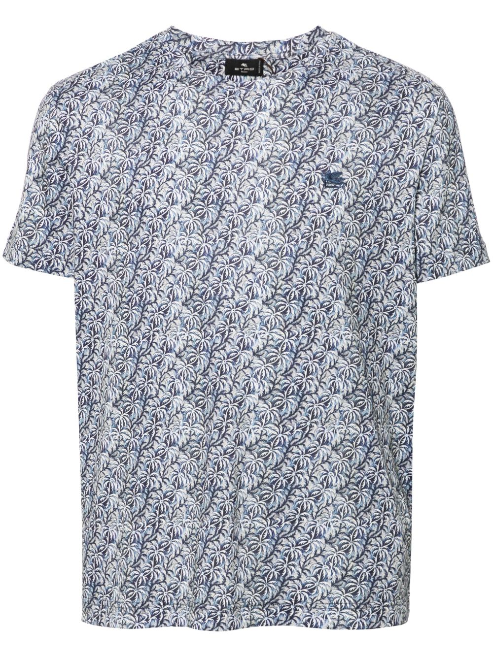 ETRO Pegaso 图案T恤 - 蓝色