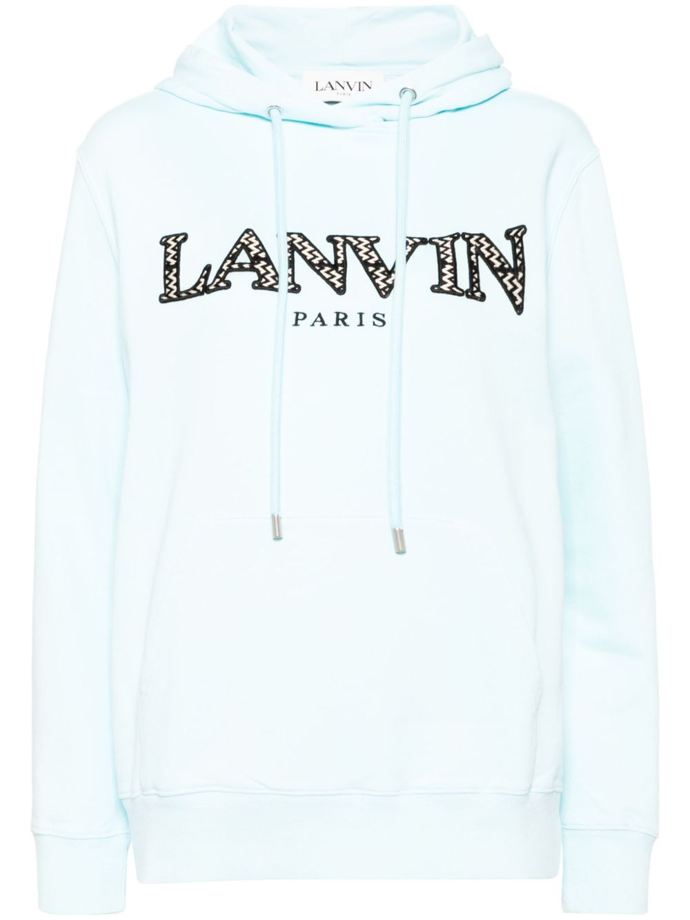Lanvin logo印花连帽衫 - 蓝色