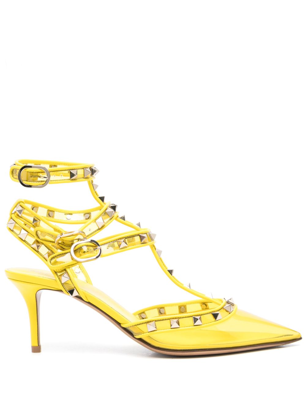 Valentino Garavani Pre-Owned Rockstud 中跟鞋（7.5厘米） - 黄色