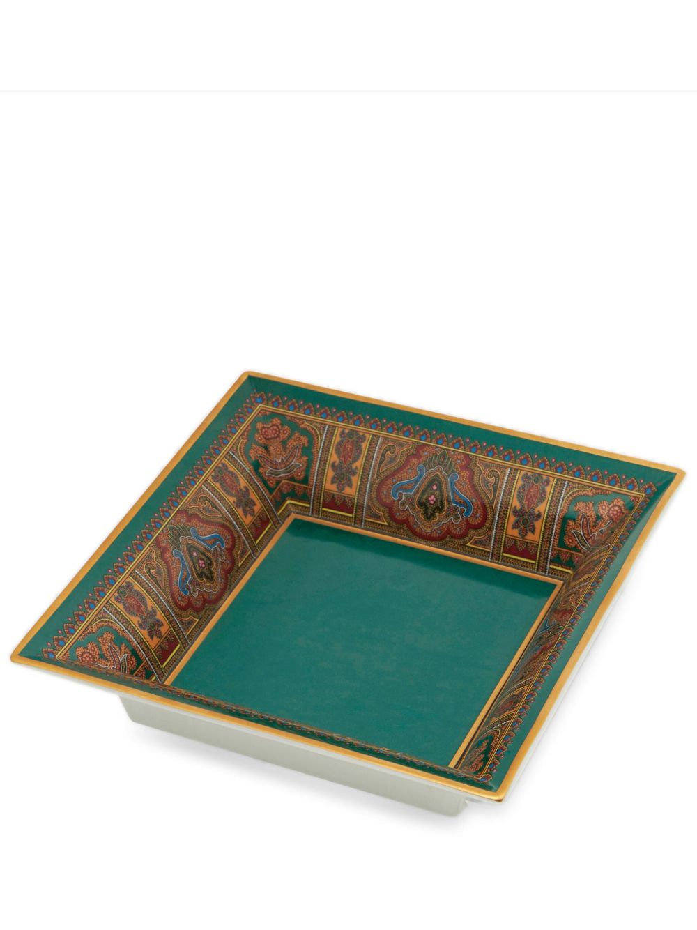 ETRO HOME 佩斯理印花陶瓷托盘 - 绿色