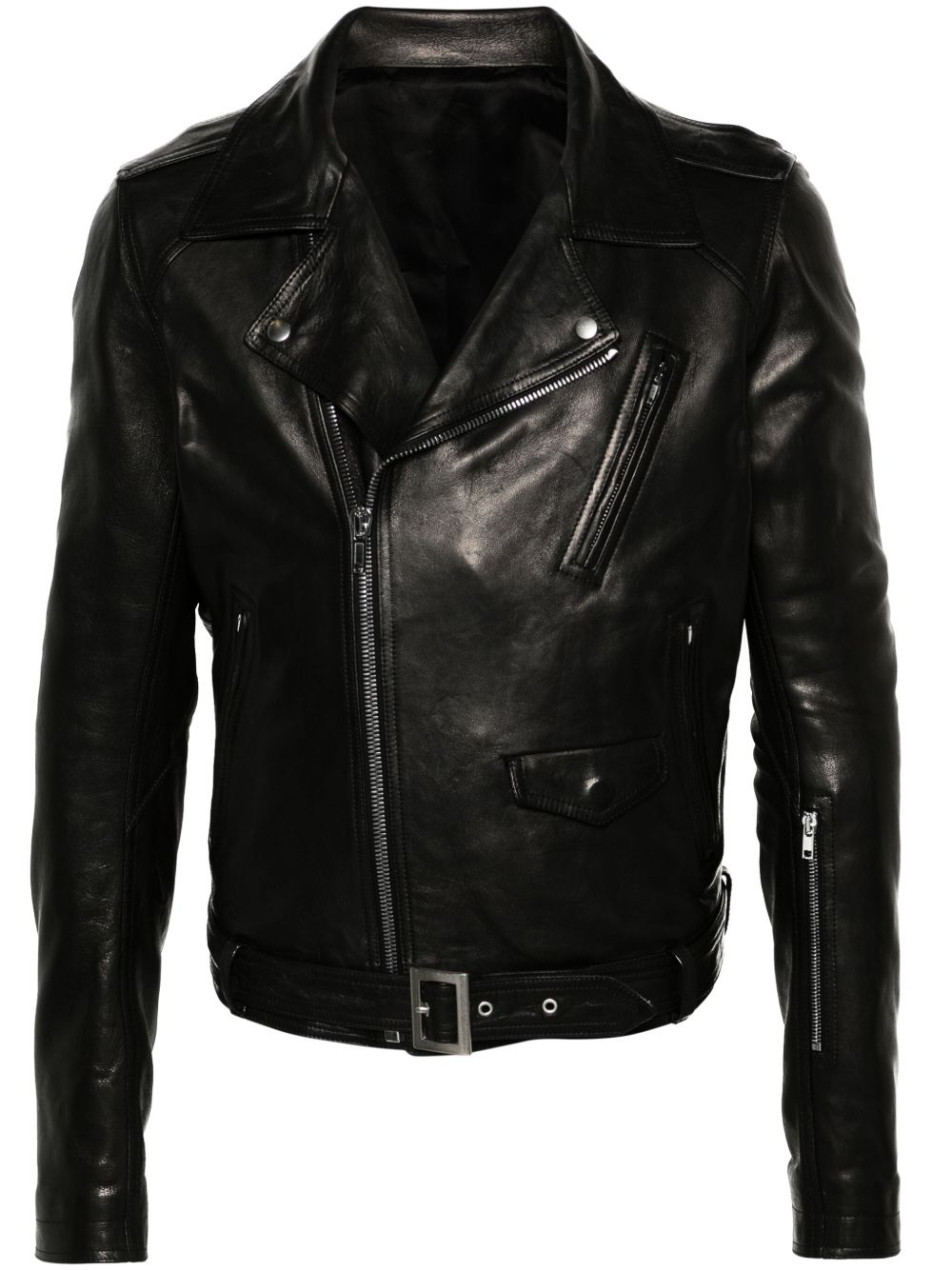 Rick Owens Lukes Stooges 皮夹克 - 黑色