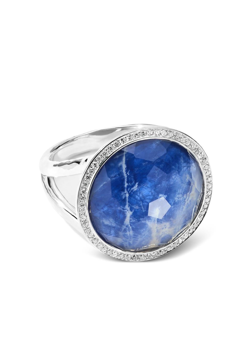 IPPOLITA Lollipop® Mini 纯银方钠石钻石戒指 - 银色